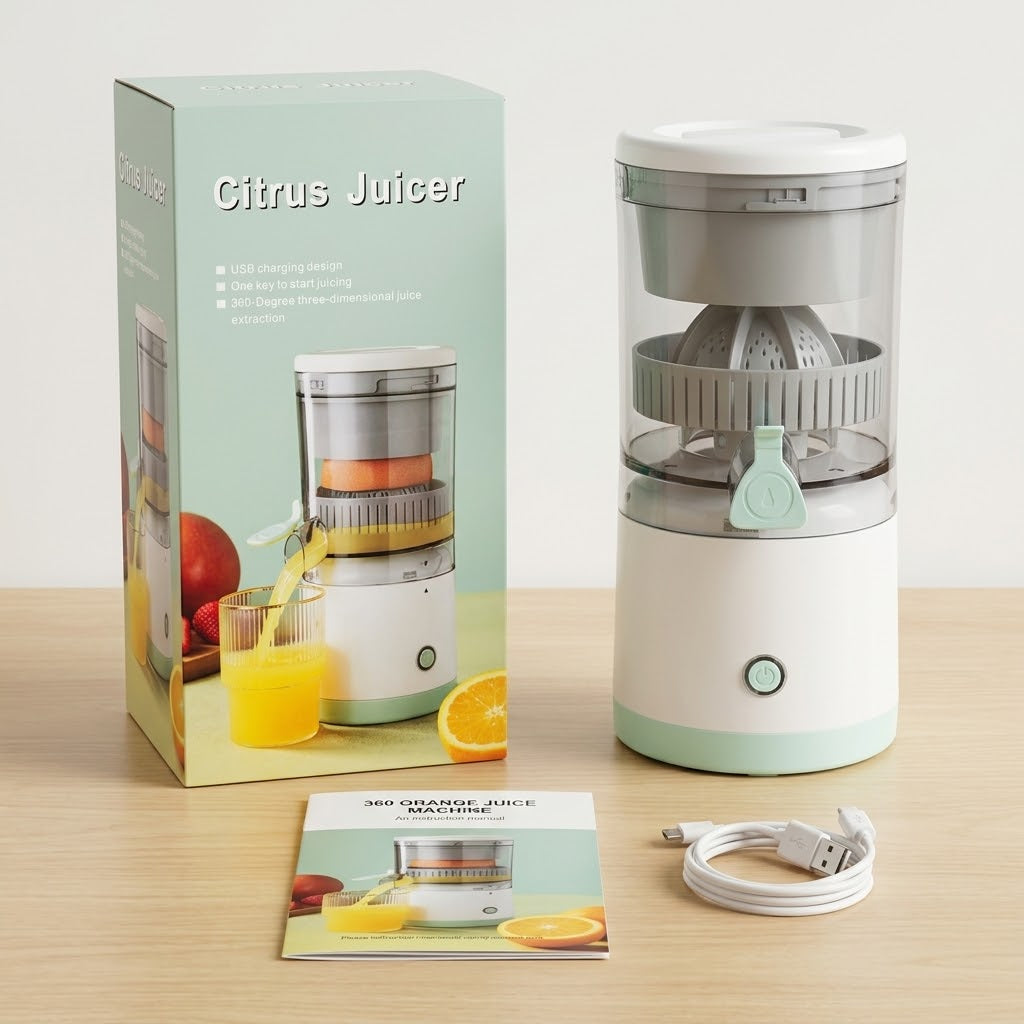 Portable Electric Citrus Juicer | USB Rechargeable Orange & Lemon Juicer