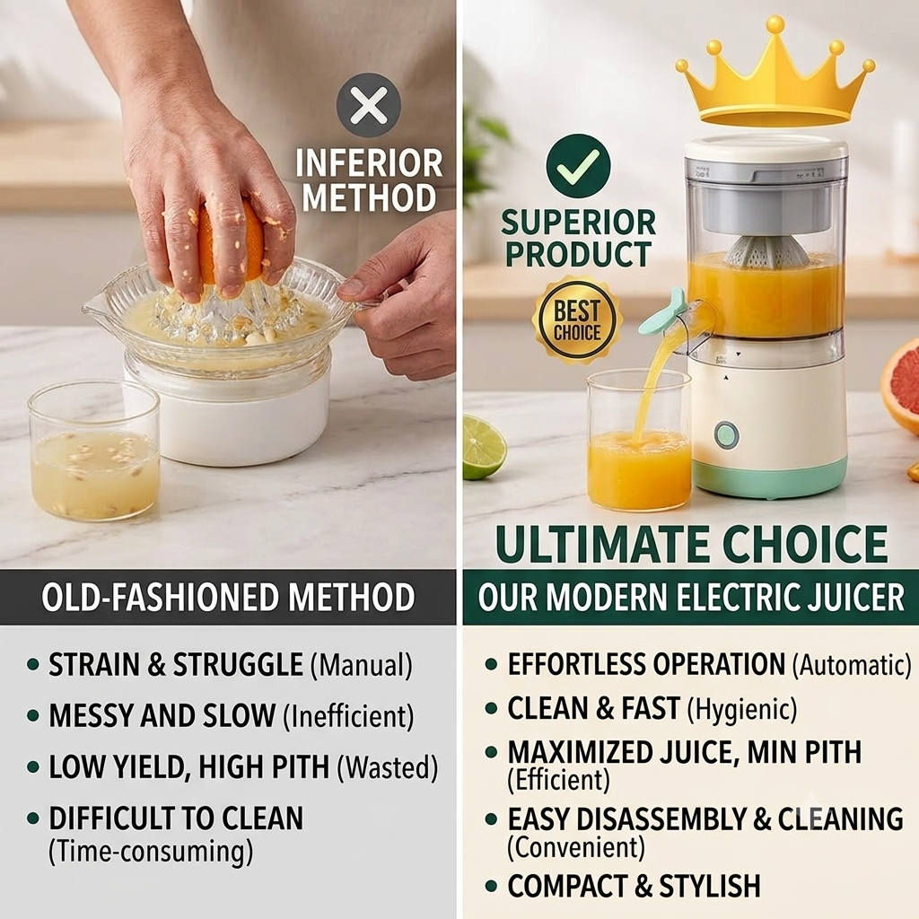 Portable Electric Citrus Juicer | USB Rechargeable Orange & Lemon Juicer