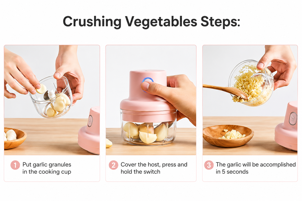 2-in-1 Electric Food Chopper – Portable Mini Vegetable & Meat Cutter