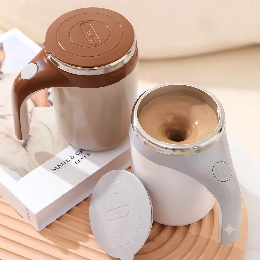 Self-Stirring Automatic Coffee Mug & Electric Mixer