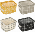 Foldable Fabric Storage Basket with Handles – Set of 4