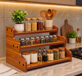 3-Tier Wooden Spice Rack & Kitchen Organizer Set